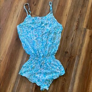 Tiare Hawaii Blue and white romper